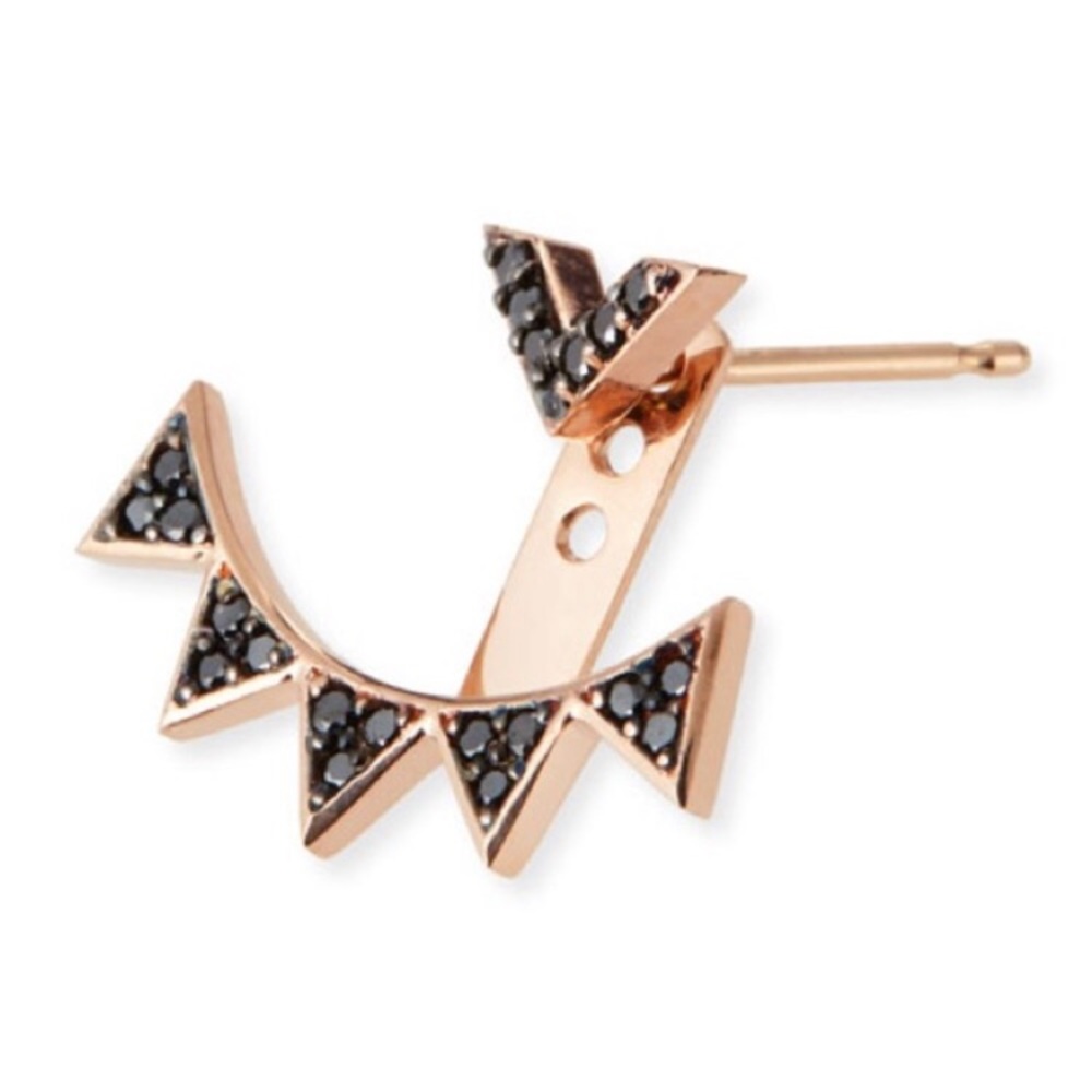 ⚜️𝟯𝟬%𝗢𝗙𝗙 𝗯𝘂𝗻𝗱𝗹𝗲𝘀 𝟯+⚜️ NEW Rhinestone Spiked Jacket Earrings - Picture 8 of 11
